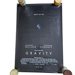 Gravity 2013 Original Advance Movie Poster 27x40 Sandra Bullock Clooney D/S